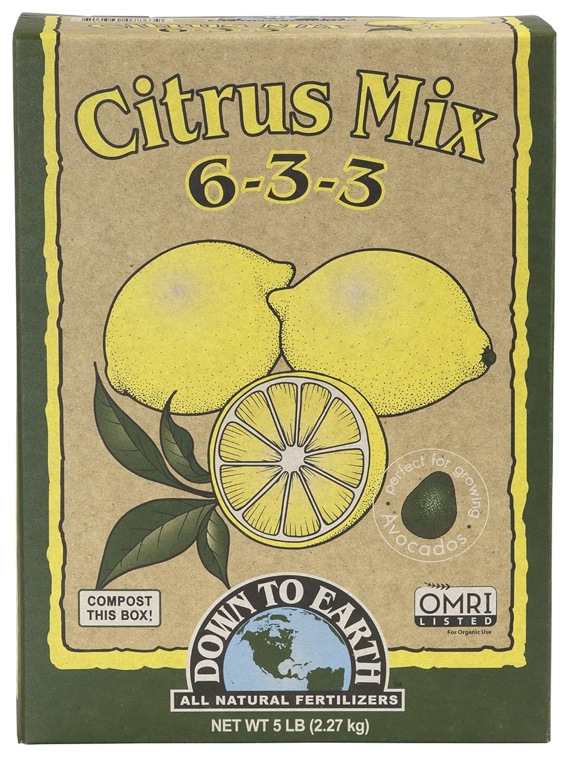 Down to Earth All Natural Fertilizers Organic Citrus Mix 6-3-3 5lb