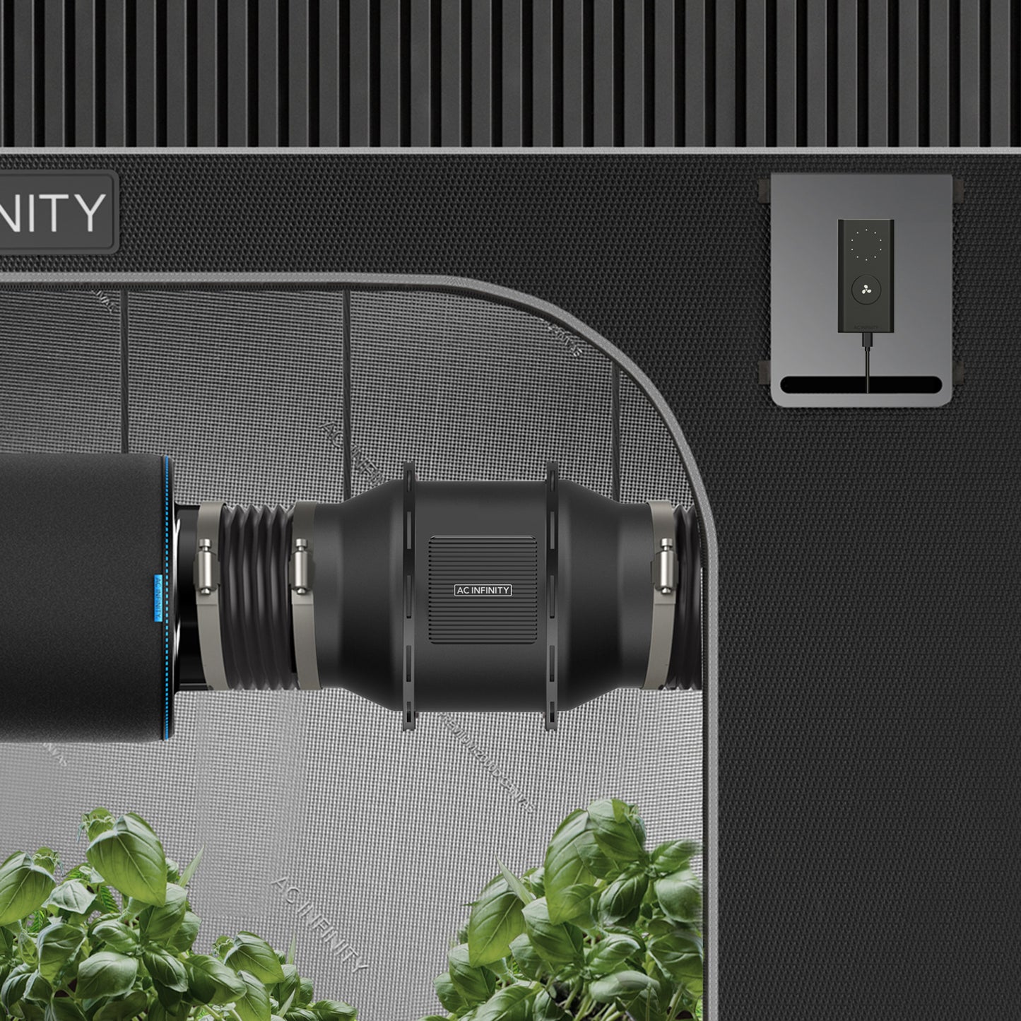 AC INFINITY AIR FILTRATION KIT 8”, INLINE FAN WITH SPEED CONTROLLER, CARBON FILTER & DUCTING COMBO