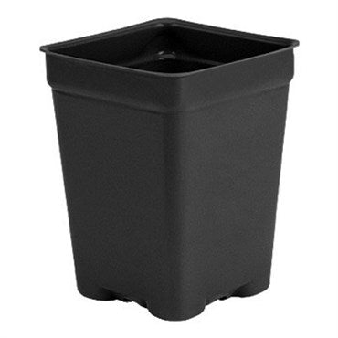 The HC Companies® Deep Press Fit Pot (Square) - Black - 2.62in D x 3.5in H - Max Liquid Volume: 9.47oz