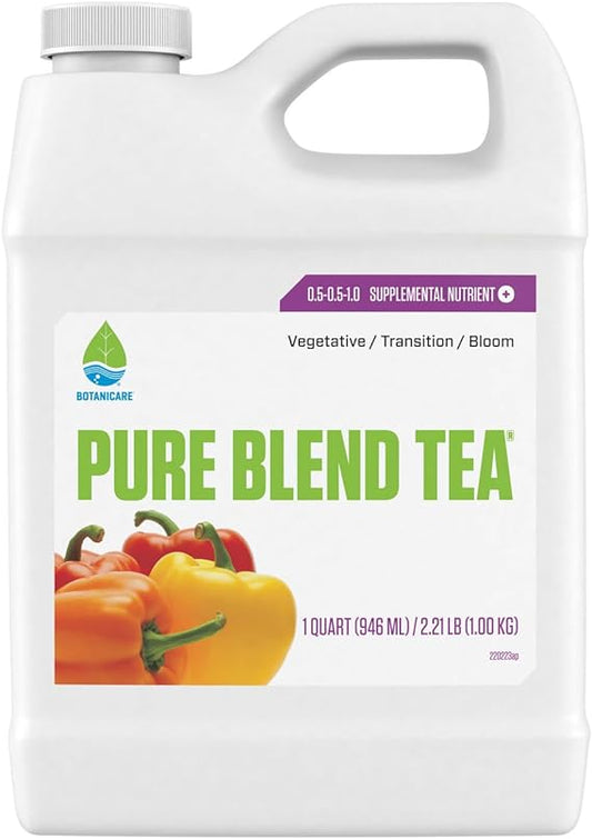 Botanicare Pure Blend Tea, Supplemental Nutrient, 0.5-0.5-1.0, 1 qt.