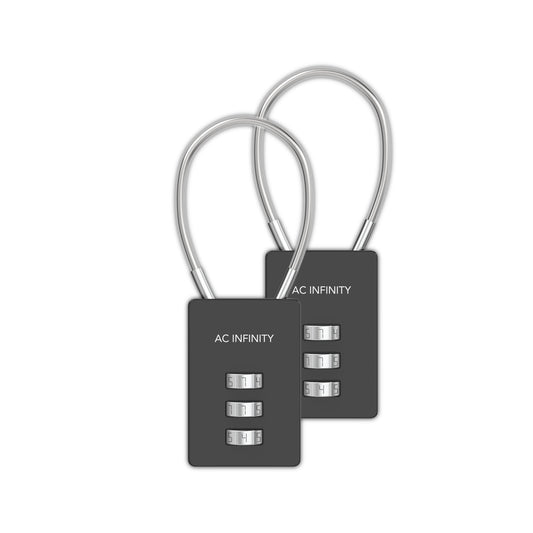 COMBINATION LOCK, FLEXIBLE STEEL CABLE LOOP, 2-PACK