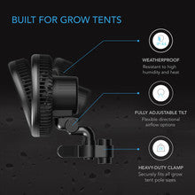 AC INFINITY CLOUDRAY A6, GROW TENT CLIP FAN 6” WITH 10 SPEEDS, EC-MOTOR, MANUAL SWIVEL