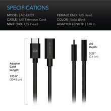 UIS TO UIS EXTENSION CABLE, FEMALE TO MALE, 10 FT