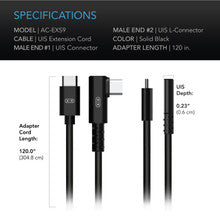 UIS TO UIS EXTENSION CABLE, L-SHAPED MALE TO MALE, 10 FT