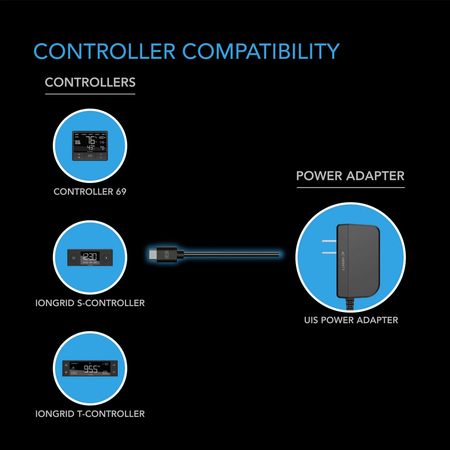 UIS POWER ADAPTER, FOR CONTROLLERS NOT POWERED BY UIS DEVICES