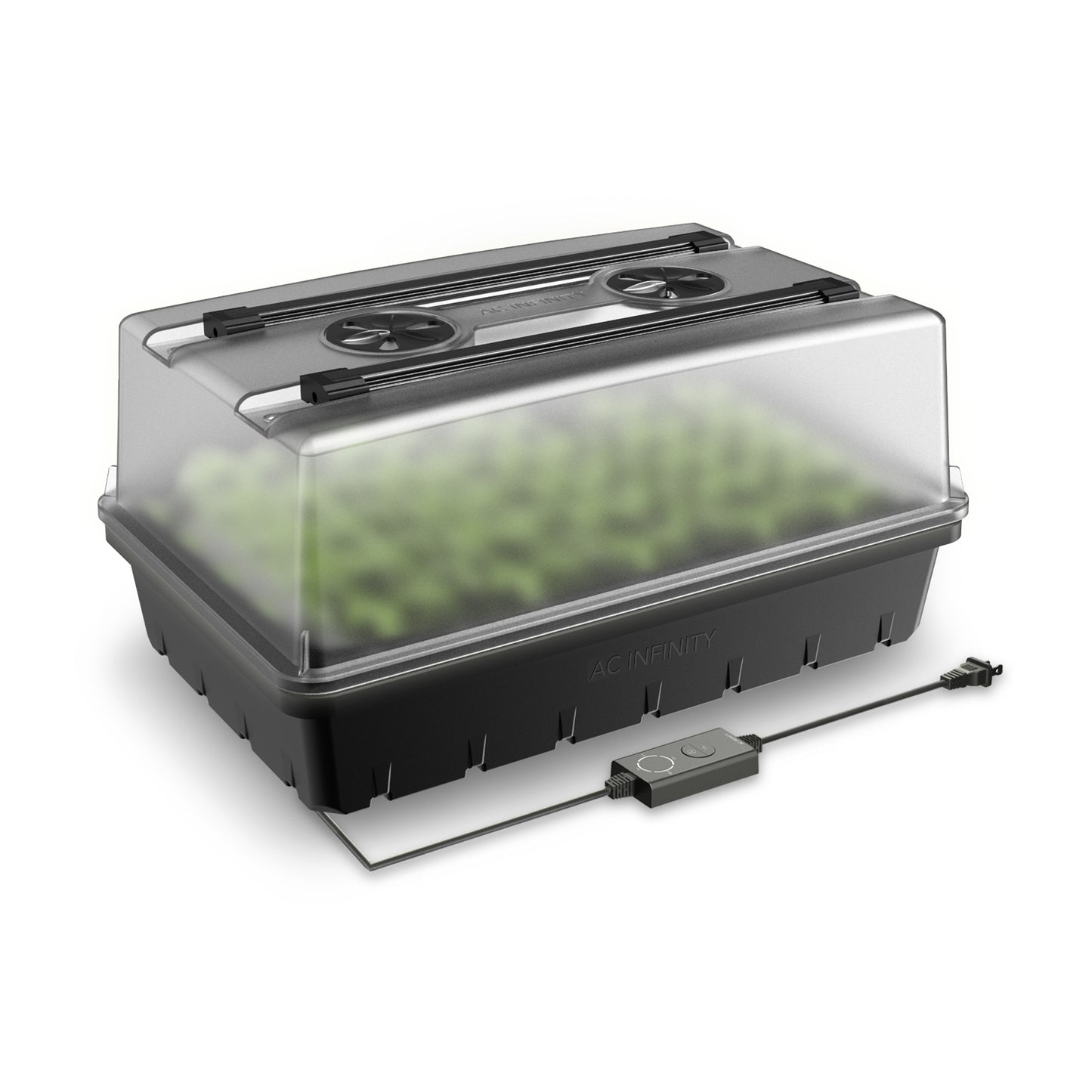 AC INFINITY HUMIDITY DOME, GERMINATION KIT WITH LED GROW LIGHT BARS, 5X8 CELL TRAY