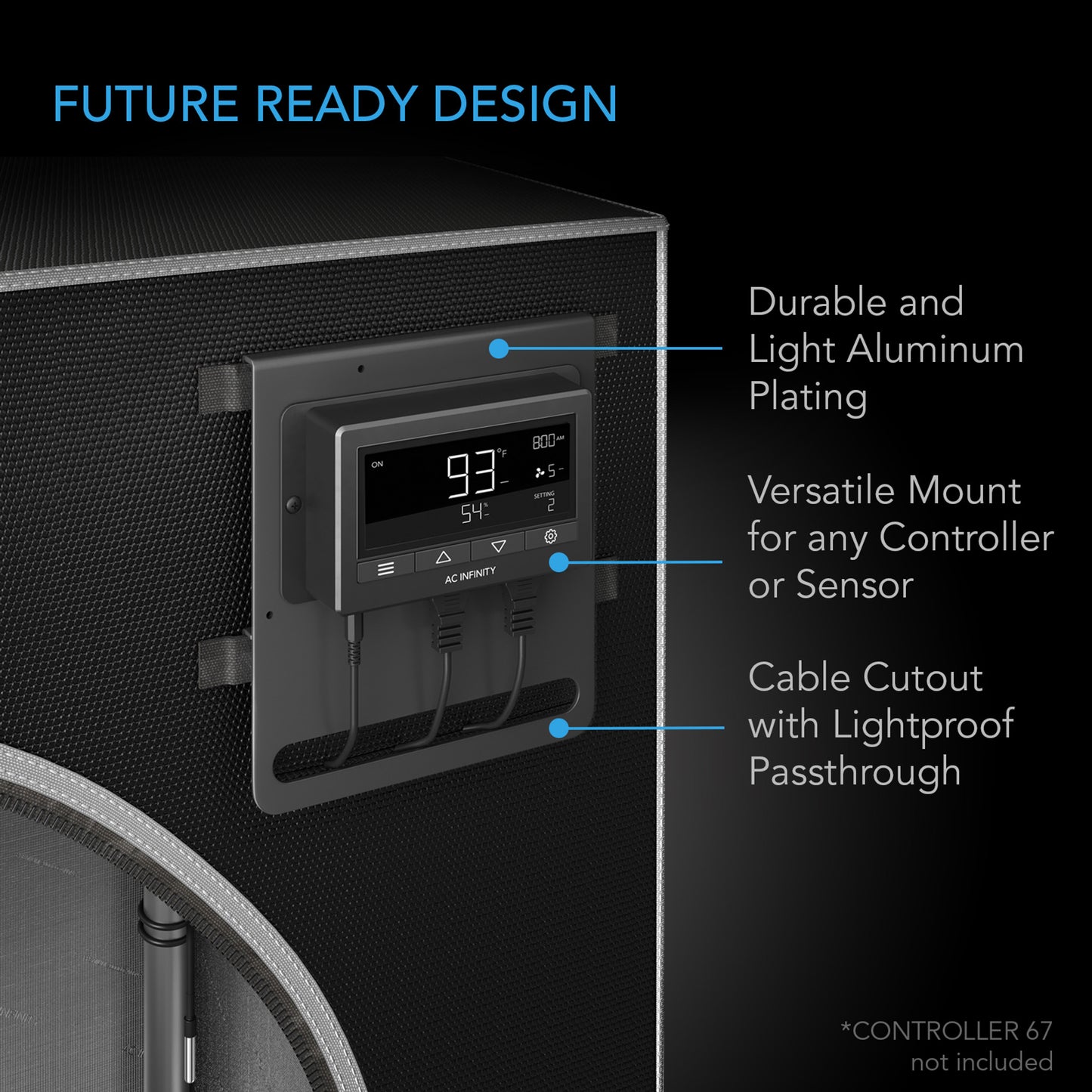 AC INFINITY CLOUDLAB 816, ADVANCE GROW TENT 10X5, 2000D DIAMOND MYLAR CANVAS, 120" X 60" X 80"