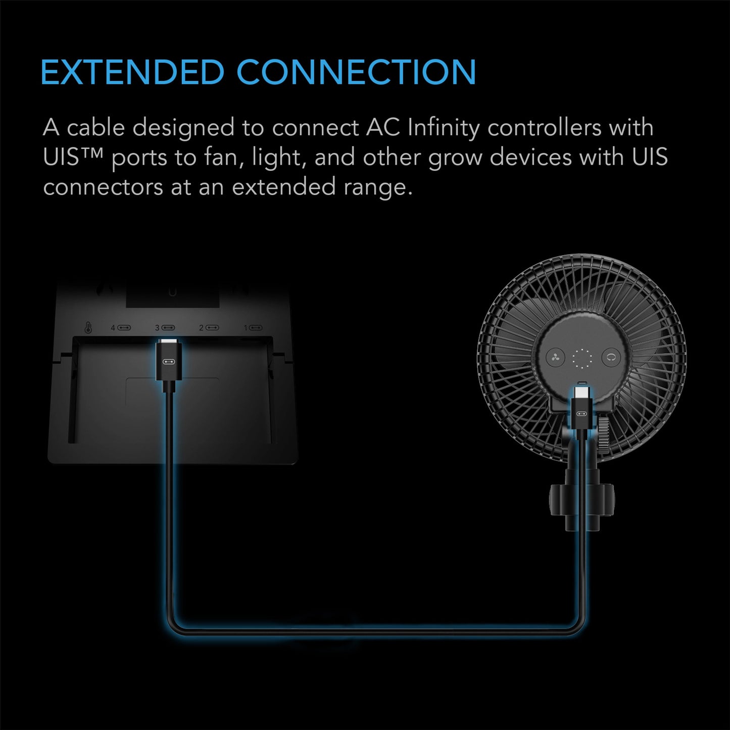 UIS TO UIS EXTENSION CABLE, MALE TO MALE, 10 FT.