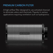 AC INFINITY DUCT CARBON FILTER, AUSTRALIAN CHARCOAL, 8-INCH