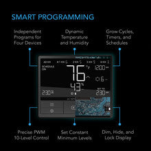 AC INFINITY CONTROLLER 69, INDEPENDENT PROGRAMS FOR FOUR DEVICES, DYNAMIC TEMPERATURE, HUMIDITY, SCHEDULING, CYCLES, LEVELS CONTROL, DATA APP, BLUETOOTH