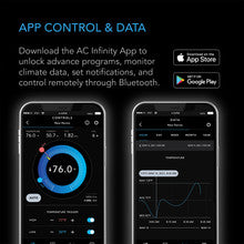 AC INFINITY CONTROLLER 69, INDEPENDENT PROGRAMS FOR FOUR DEVICES, DYNAMIC TEMPERATURE, HUMIDITY, SCHEDULING, CYCLES, LEVELS CONTROL, DATA APP, BLUETOOTH