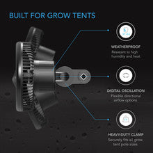 AC INFINITY CLOUDRAY S6, GROW TENT CLIP FAN 6” WITH 10 SPEEDS, EC-MOTOR, AUTO OSCILLATION