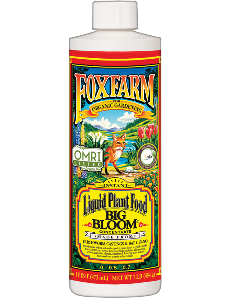 Foxfarm big bloom liquid food concentrate, 1 pint